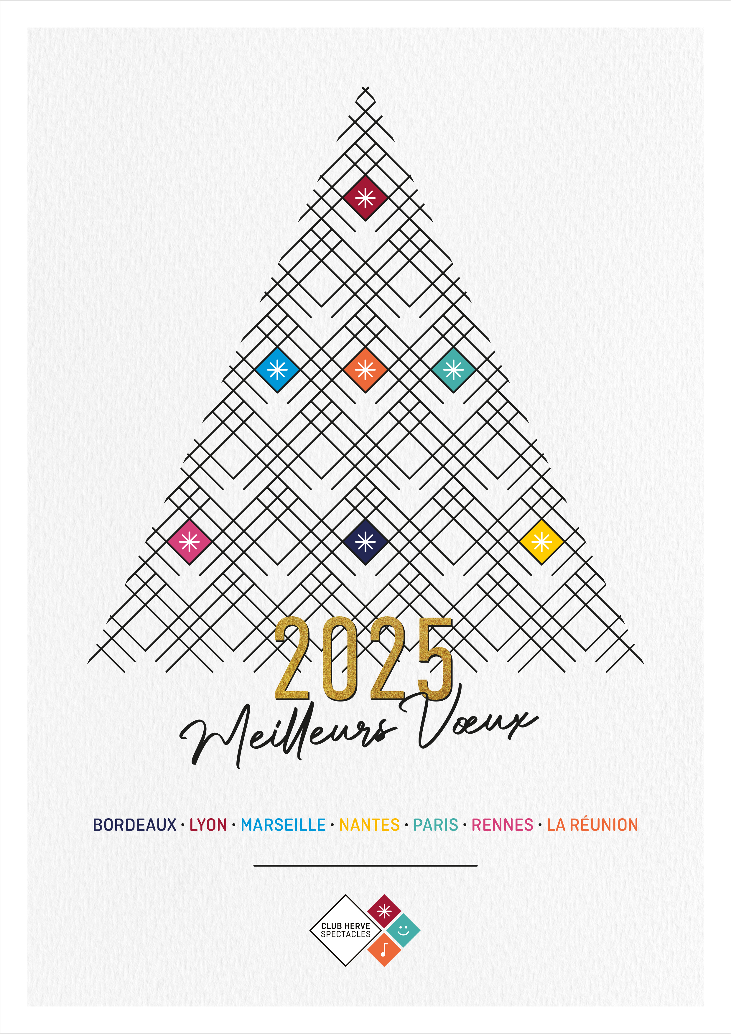 Le Club HERVE Spectacles vous souhaite une merveilleuse année 2025 !